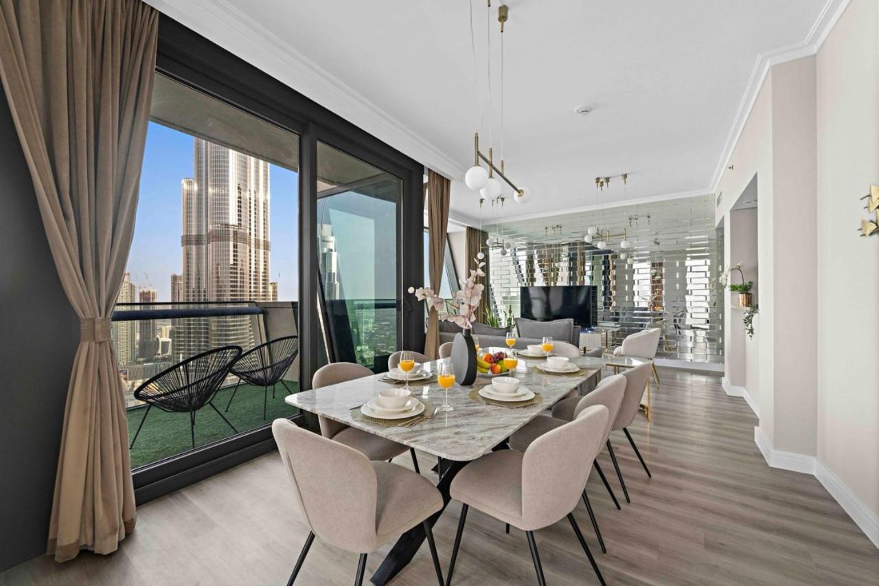 First Class 3Br With Full Burj Khalifa And Fountain View 迪拜 外观 照片