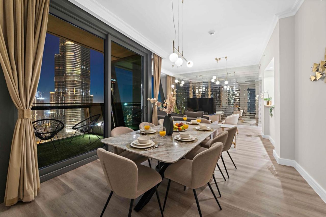 First Class 3Br With Full Burj Khalifa And Fountain View 迪拜 外观 照片