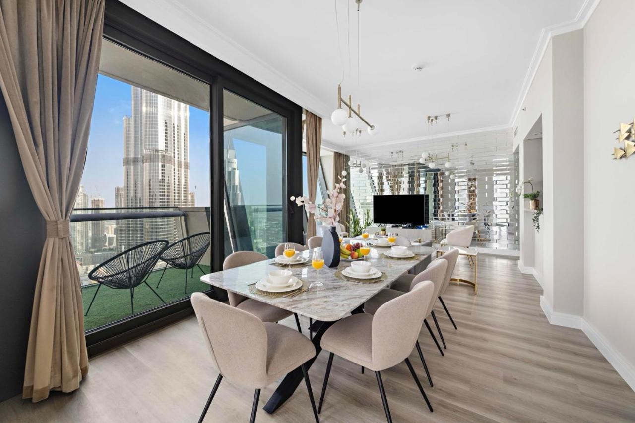 First Class 3Br With Full Burj Khalifa And Fountain View 迪拜 外观 照片