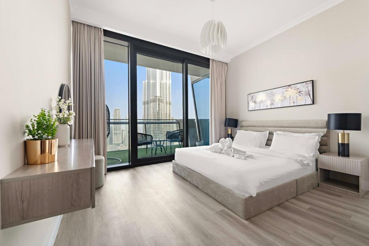 First Class 3Br With Full Burj Khalifa And Fountain View 迪拜 外观 照片
